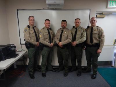 Undersheriff Rusho, Sergeant Youk, Captian Zamora, Sergeant Parnell, & Sheriff Blakeslee