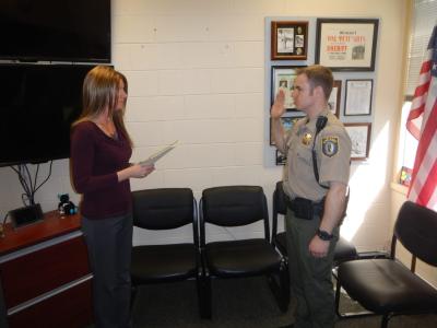 Correction Officer Whitney Oath of Office