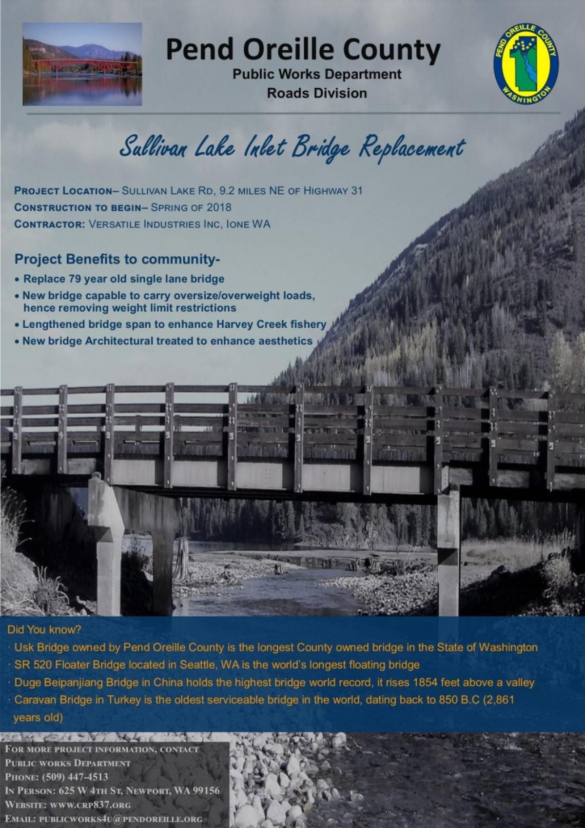 Sullivan Lake Inlet Bridge Flyer